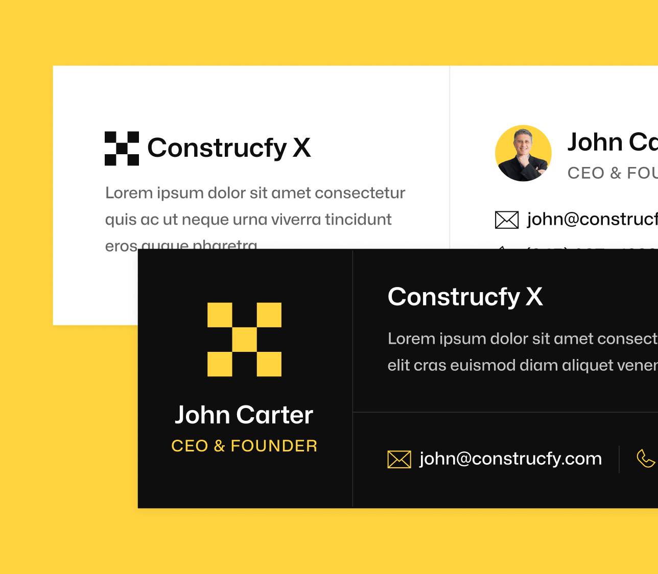 Contructify X - Email Signature - Construction Webflow Template