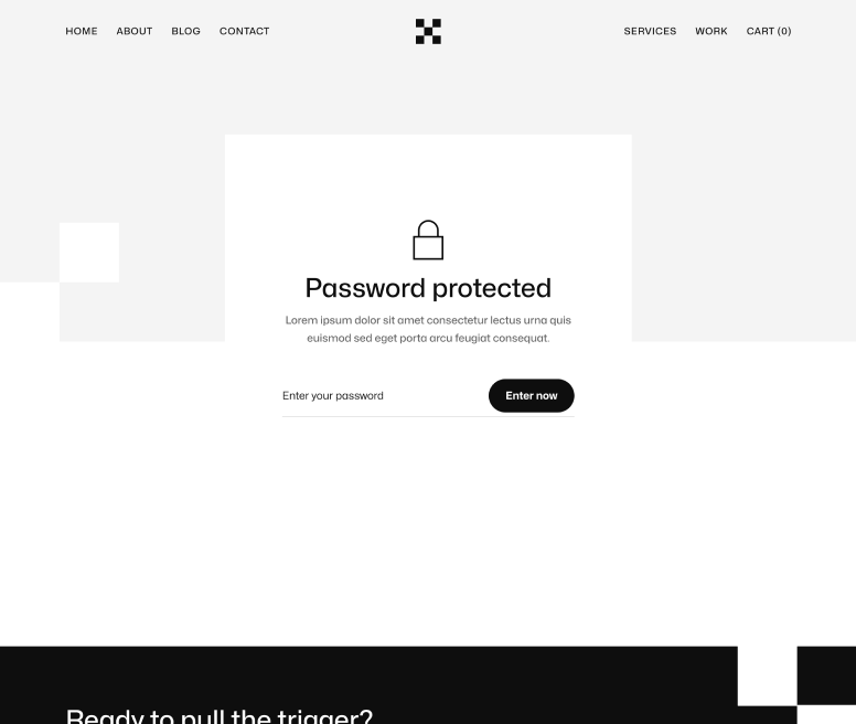 Contructify X - Password Protected Page - Construction Webflow Template