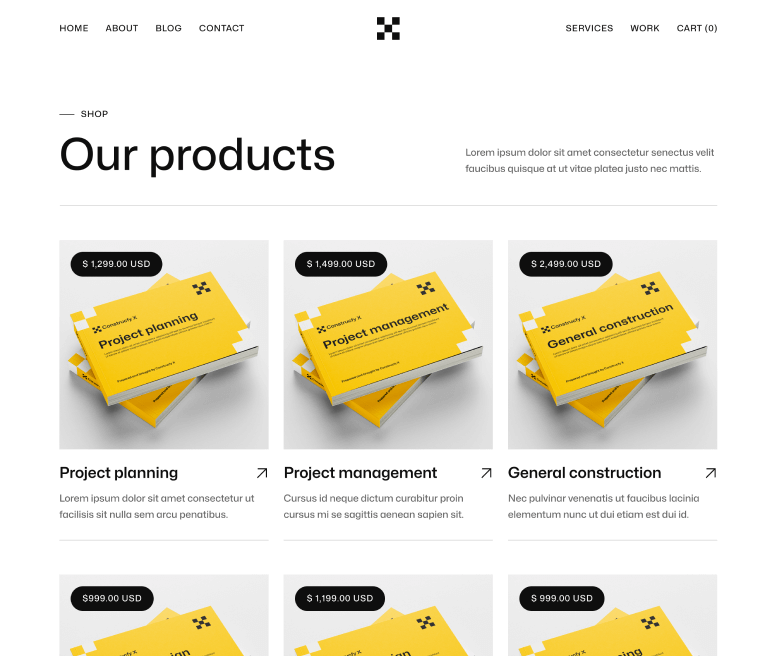 Contructify X - Shop Page - Construction Webflow Template