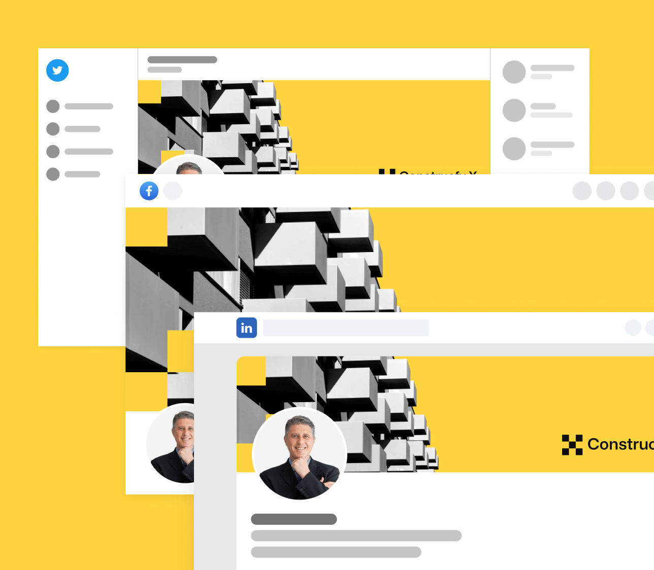 Contructify X - Social Media Assets - Construction Webflow Template